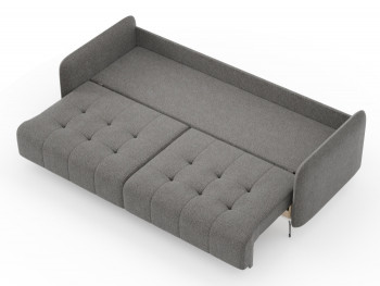 Валериан диван трёхместный прямой Стальной, ткань RICO FLEX 9292 в Ужуре - uzhur.mebel54.com | фото