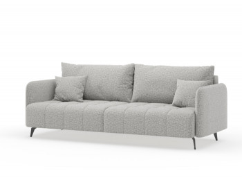 Валериан диван трёхместный прямой Светло-серый, ткань RICO FLEX 108 в Ужуре - uzhur.mebel54.com | фото