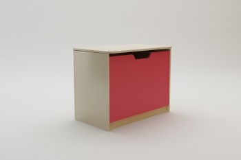 Ящик для игрушек Бэрри (Бежевый/Красный/корпус Клен) в Ужуре - uzhur.mebel54.com | фото