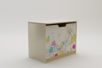 Ящик для игрушек Флёр (Белый/корпус Клен) в Ужуре - uzhur.mebel54.com | фото