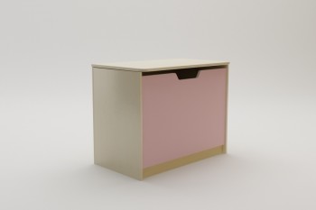 Ящик для игрушек Грэйси (Розовый/корпус Клен) в Ужуре - uzhur.mebel54.com | фото